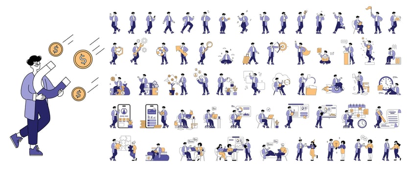 Business Man. Flat Illustration vector
