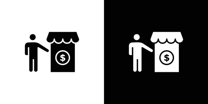 Buyer, shopper icon vector