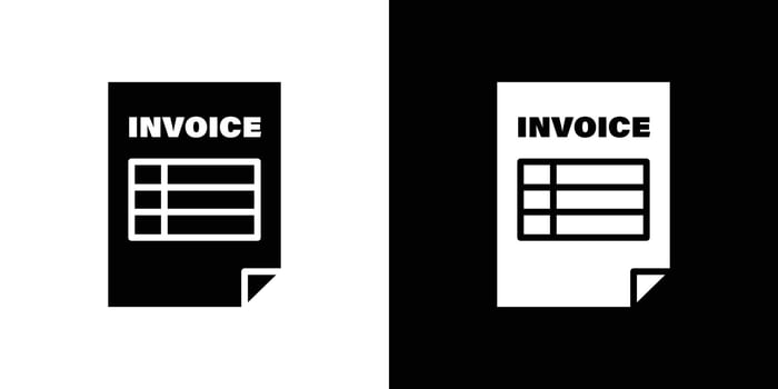 invoice icon logo set vector