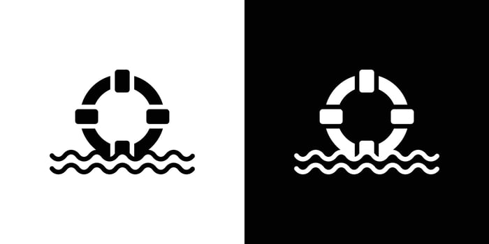Lifebuoy ring icon logo set vector