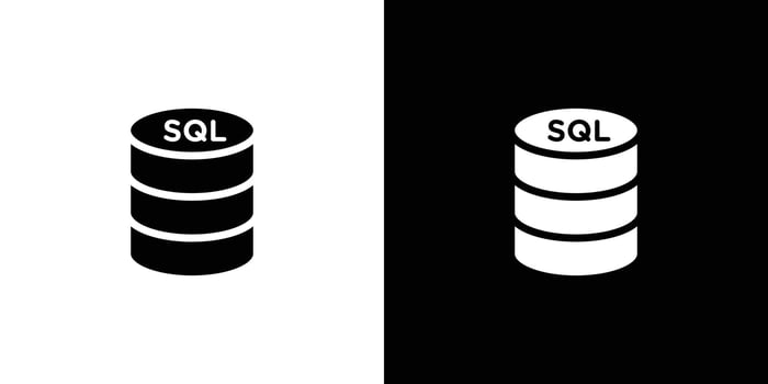 SQL server icon logo set vector