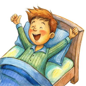 Boy's Joyful Morning Mood png