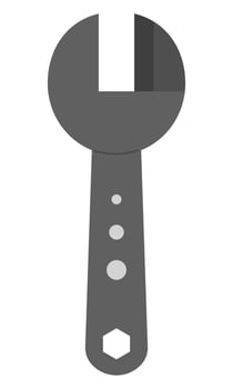 Wrench spanner flat icon isolated on white background. vector
