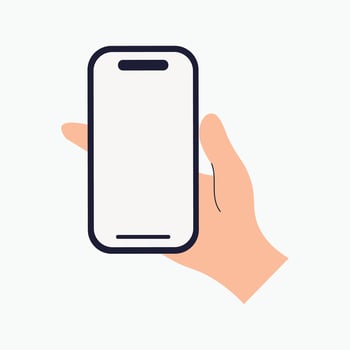 Hand Holding Phone Illustration vector