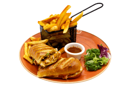 anini Sandwich with Fries Image on Transparent Background png