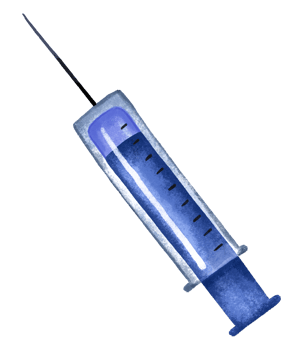 Syringe. Injection cartoon hand drawn illustration on isolated background. png