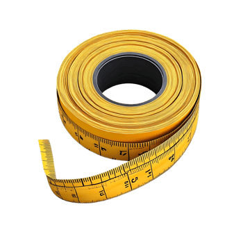 Yellow Measuring Tape Unrolled on Transparent Background png