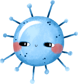 blue bacteria illustration png