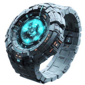 Futuristic Smartwatch with Transparent Background - A Glimpse into the Future of Timekeeping png