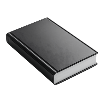 Black Book with Transparent Background, Mockup Design, Isolated Book, Blank Cover, Hardcover Book, Book Cover Design, Book Illustration, Book Mockup, 3D Book, Realistic Book, Book Template png