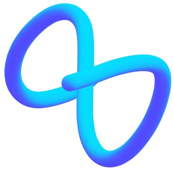 Blue Infinite Curvy Curly Line 3D png