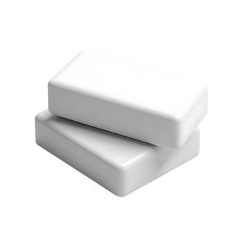Two White Rectangular Boxes Stacked on Top of Each Other with a Transparent Background png