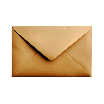 A Brown Envelope with a Transparent Background, Ready to be Sealed and Sent, a Blank Canvas for Your Imagination png