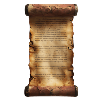 Ancient Parchment Scroll with Transparent Background - Unravel the Mysteries of History png