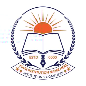 School logo design template vector