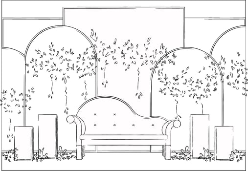 Wedding Deco Sketch vector