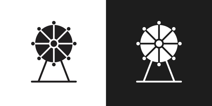 Ferris wheel icon logo set vector