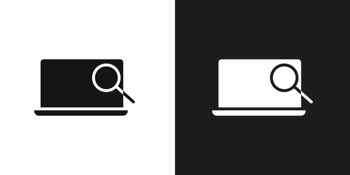 Search online icon logo set vector