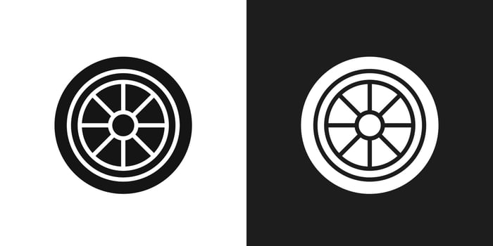 Tire icon logo set vector