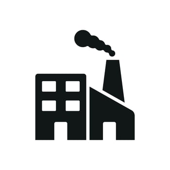 Factory building icon with a simple and modern design concept vector