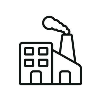 Sleek design concept presenting a contemporary factory building icon graphic vector