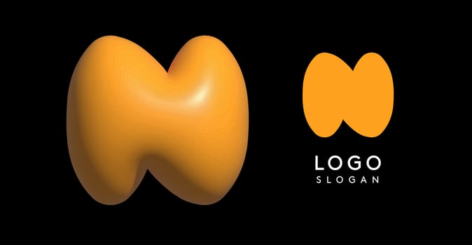 Inflatable letter N appealing 3D logo, glossy shiny bubble. Gum-colored logotype for U2K poster, education design, childish brand identity, tech startup, eye-catching typographic. illustration vector
