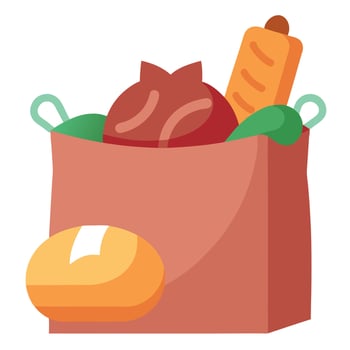 A bag of meat and bread vector