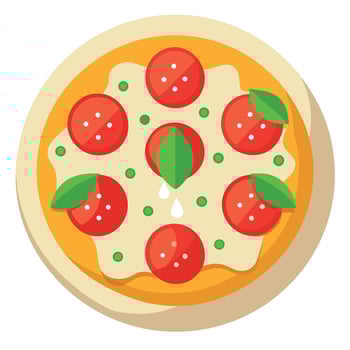 Juicy Homemade pizza bianca vector