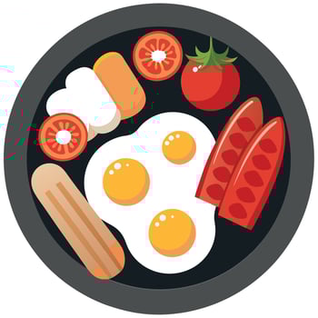 Delicious and Hearty Full English Breakfast vector