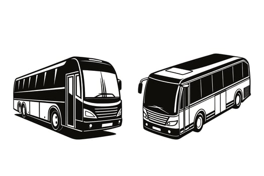Bus Silhouette for Travel-Related Designs vector