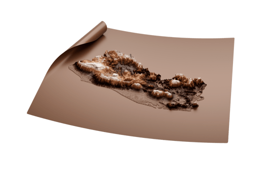 Map Of El Salvador Old Style Brown On Unrolled Map Paper Sheet 3d illustration png