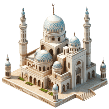 mosque isometric transparent background png