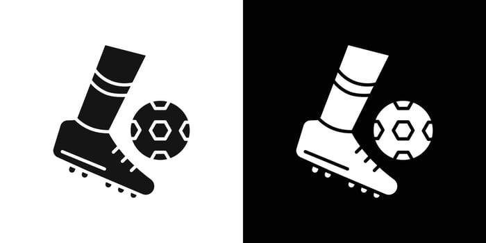 Football kick icon logo set vector