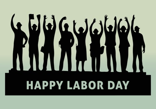 Illustration of Happy Labor Day Celebration with Diverse Workers and Tools in Flat Design and Artwork vector