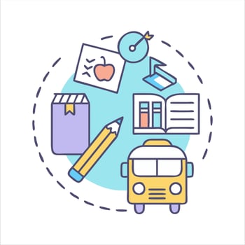 Back to school theme icon set vector