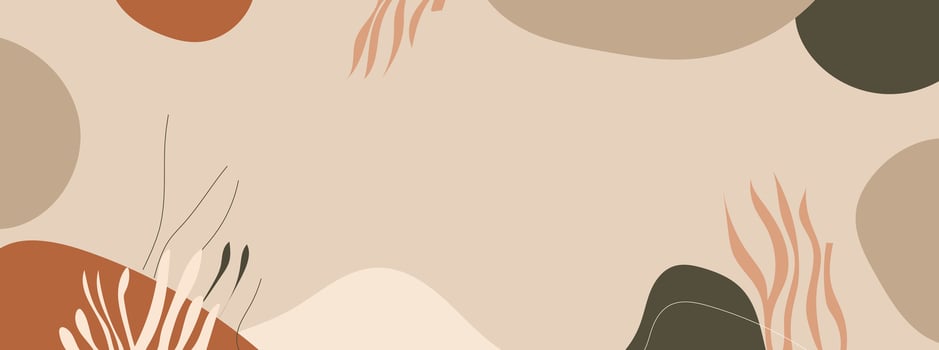 Minimalist Organic Abstract Background with Earthy Tones and Leafy Shapes vector