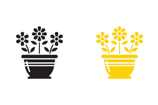 Flower pot design Illustration vector