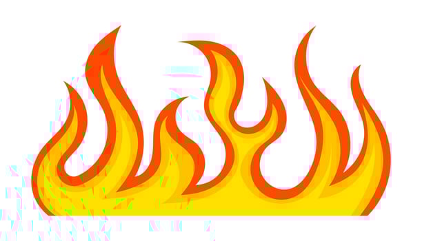 Fire cartoon on white background vector