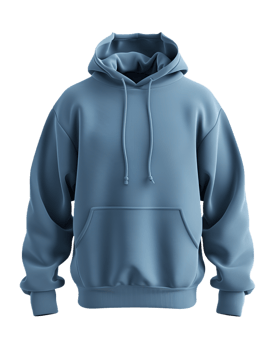 Casual Blue Hoodie Back Display png