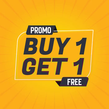 banner promotion for product promotion design purpose, buy 1 get 1 vector