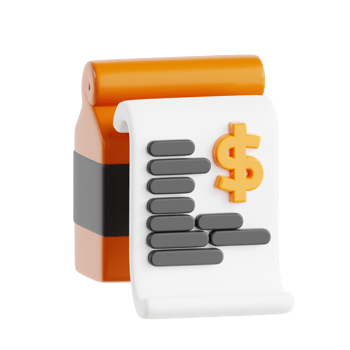 Food Bill 3D Icon object png