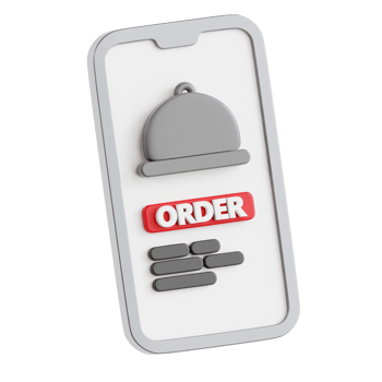 Online Food Order 3D Icon object png