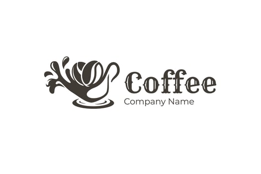 Brown coffee cup vintage logo with a mug for coffee shops, cafes, barista services, or beverage businesses looking for a modern Logo design vector