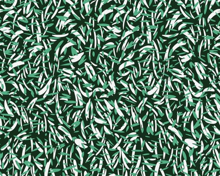 Abstract layered dots seamless pattern. Green spotted background with organic shapes, drops, spots, circles, snowflakes. hand drawn sketch texture print vector
