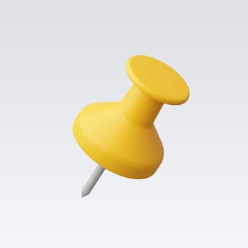 3d Realistic Paper stationary pin vector