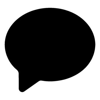 A Silhouette of a Speech Bubble Icon png