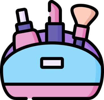 Makeup bag icon illustration vector