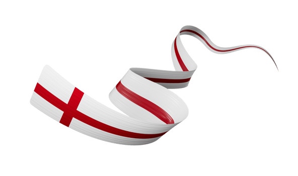 3d Flag Of England 3d Waving Ribbon Flag, 3d illustration png