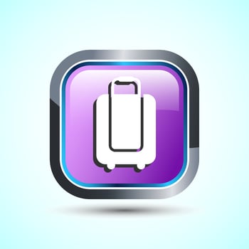 Luggage Icon Button Design Illustration. Travel Baggage Icon6 vector
