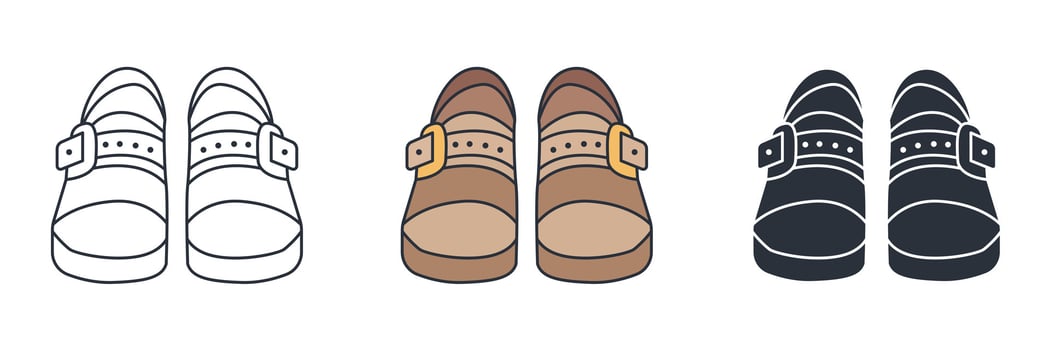 Haferlschuhe icon symbol illustration isolated on white background vector